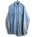 [WOOLRICH] Vintage Embroidered Cotton Chambray Shirt [1970s-] Vintage Embroidered Cotton Chambray Shirt