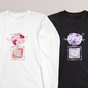 送料無料 花と香水の定番ロンT・長袖Tシャツ 110-3XL 大きいサイズ・小さいサイズ