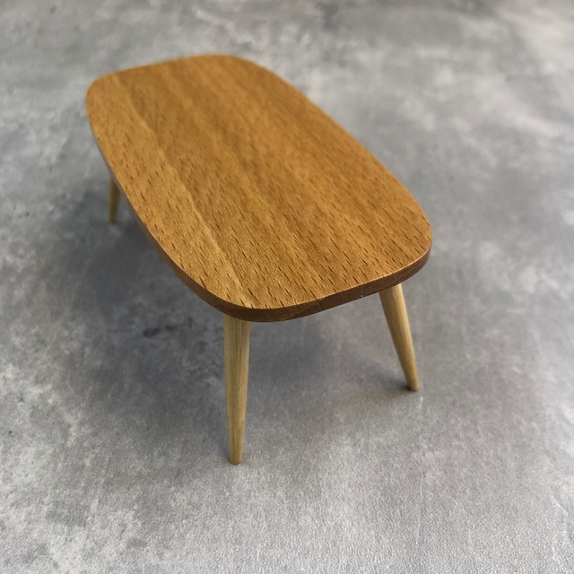 020-30185　ミニチュア家具　＊1/12サイズ＊ table&chair　ソファテーブル　ナチュラル