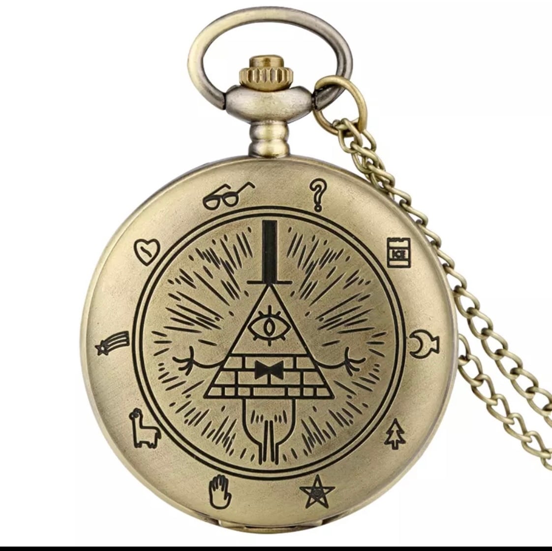 懐中時計49 奇妙な三角形悪魔 ネックレスチェーン クォーツ | 夢幻堂