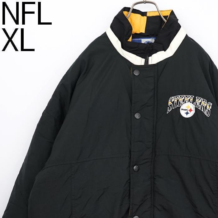 レア《NFL》スティーラーズ 刺繍プルオーバーナイロンジャケット/メンズXL-