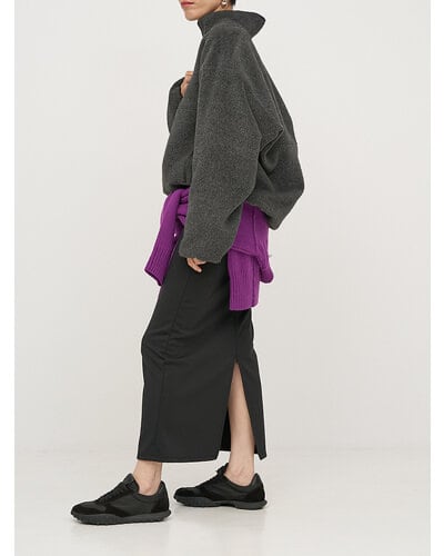 【YENN】[Y254-41126] SHAGGY HALF ZIP JK