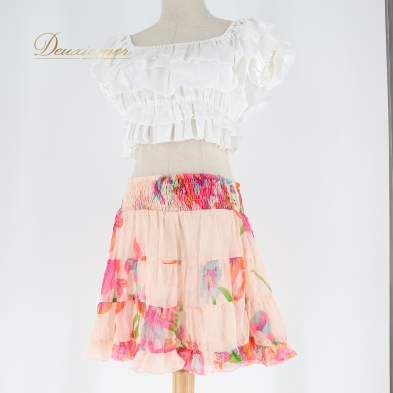 ベリーダンス 衣装 まとめ売り 全5点 セット トップス スカート ヒップスカーフ 花柄 無地 シンプル 練習 レッスン フリンジ 紫 白 黄 かわいい Garam garam ガラムガラム miyamiya パープル系 ピンク系 イエロー系 ホワイト系