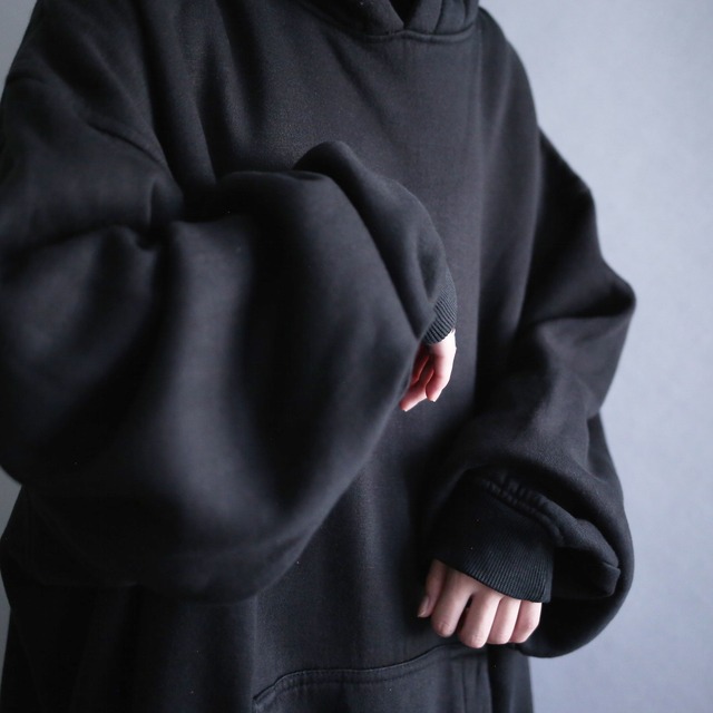 black 3XL super over size sweat parka