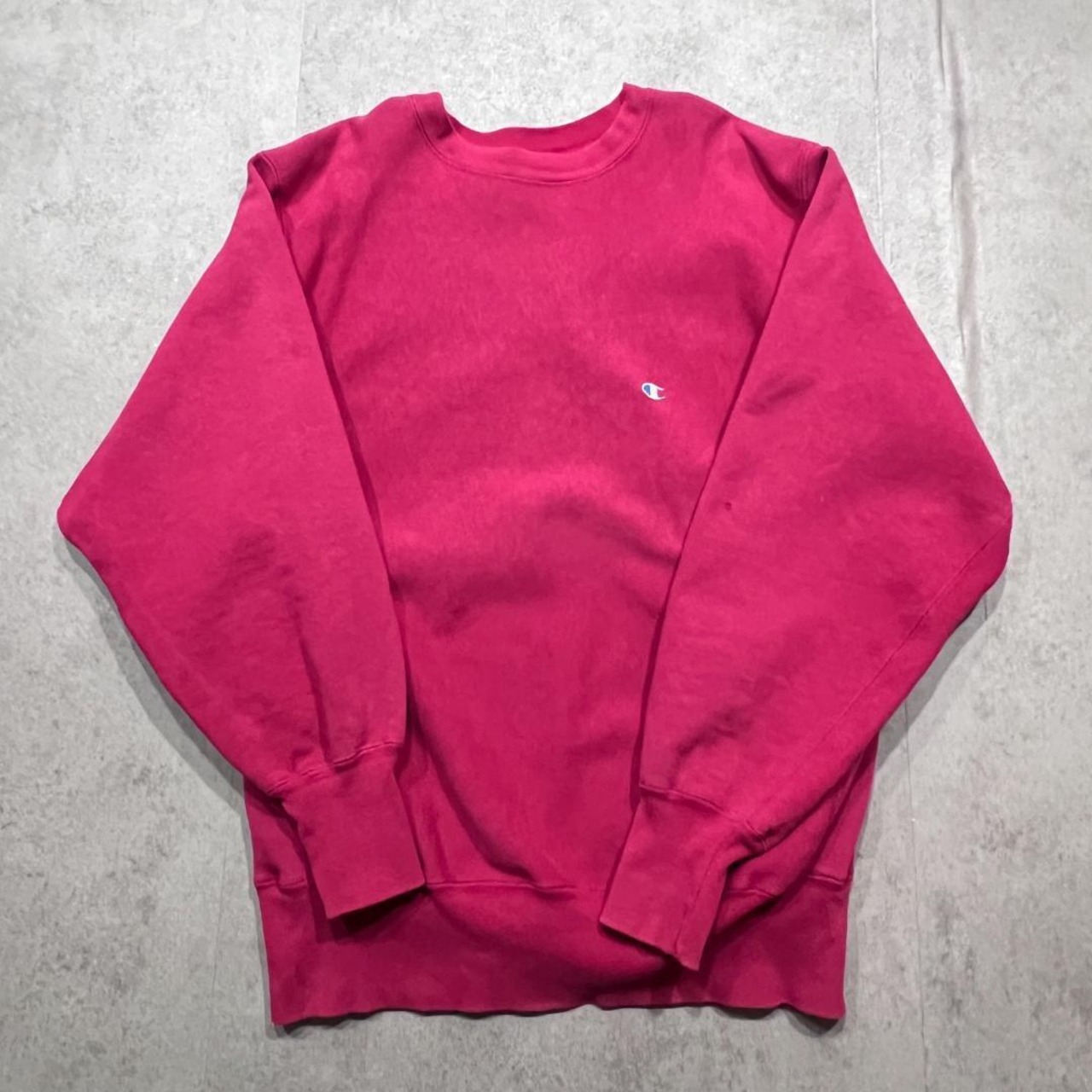 90s 刺繍タグ チャンピオン リバースウィーブ 目付き 青目 長袖 