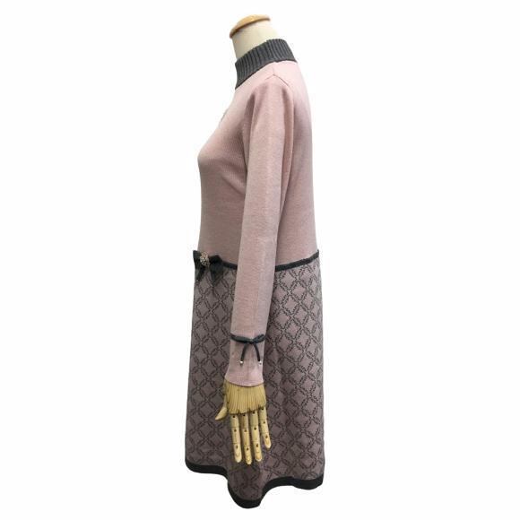 スーパービューティー♡ ジャガード編み配色使いニットワンピース ca017c9b6f3f7953218c689646cd3e