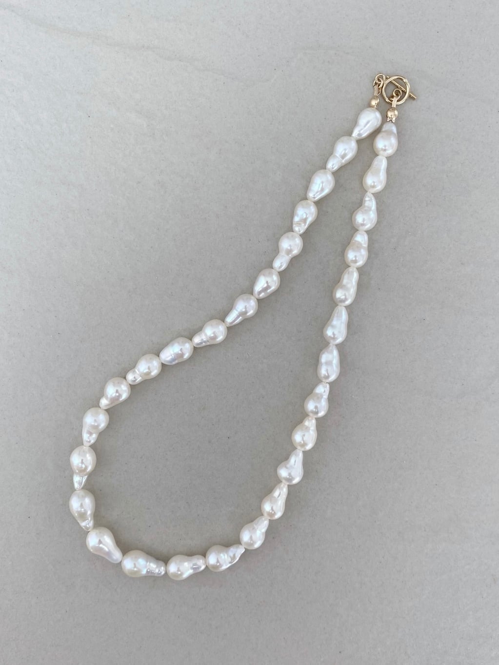 mini oyster baroque pearl necklace