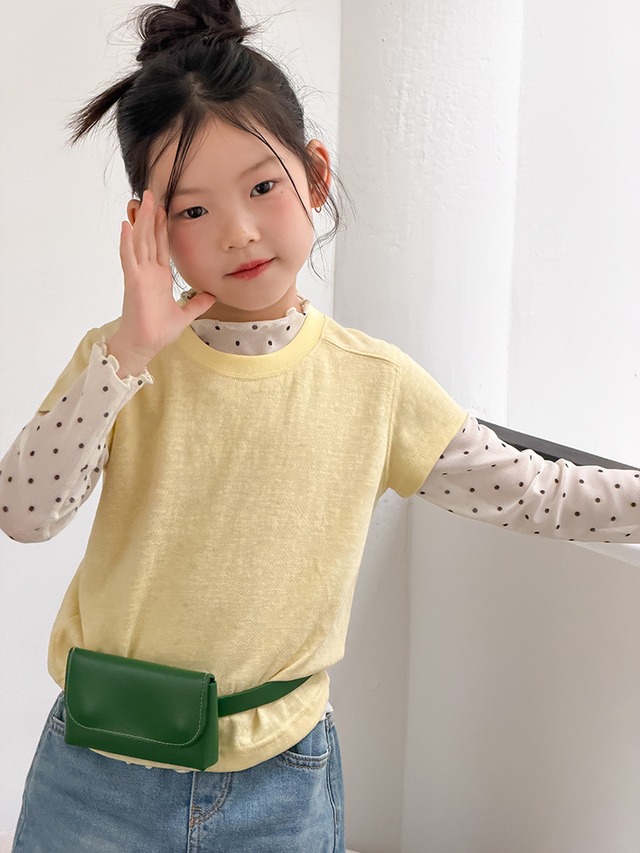 【KID】フラワーバックプリント半袖Tシャツ - 19