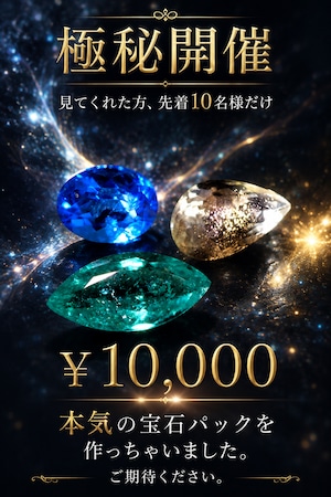 ¥10,000 本気の宝石パック［No.K-650］