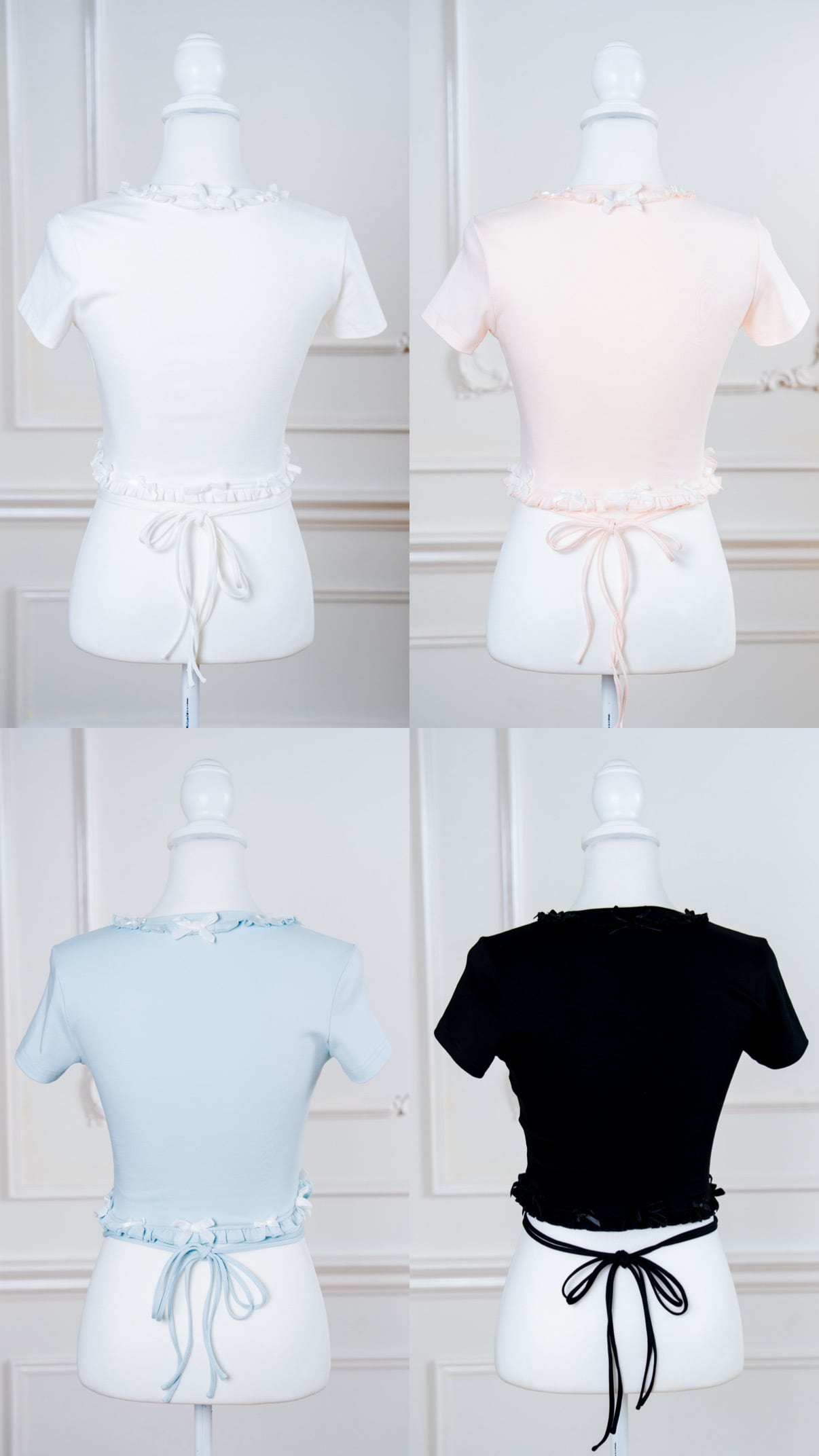 Velvet Ribbon Heart Tops