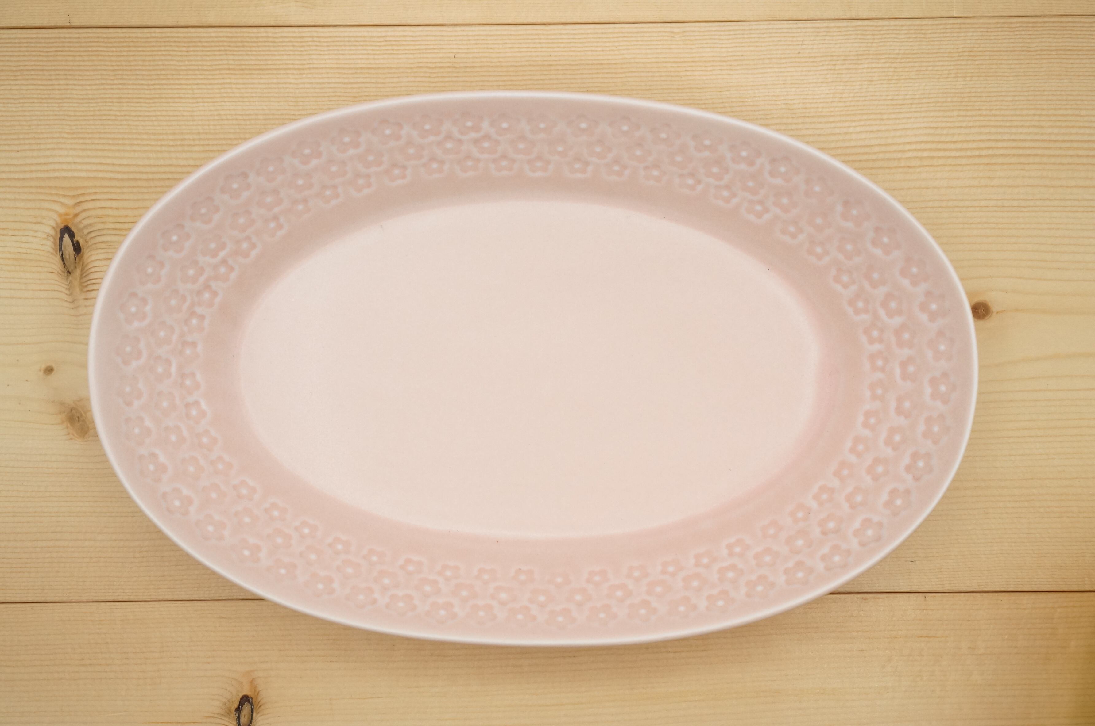 パスタ カレー皿 プレス ド フラワー マットピンク 大黒屋海苔店うつわ