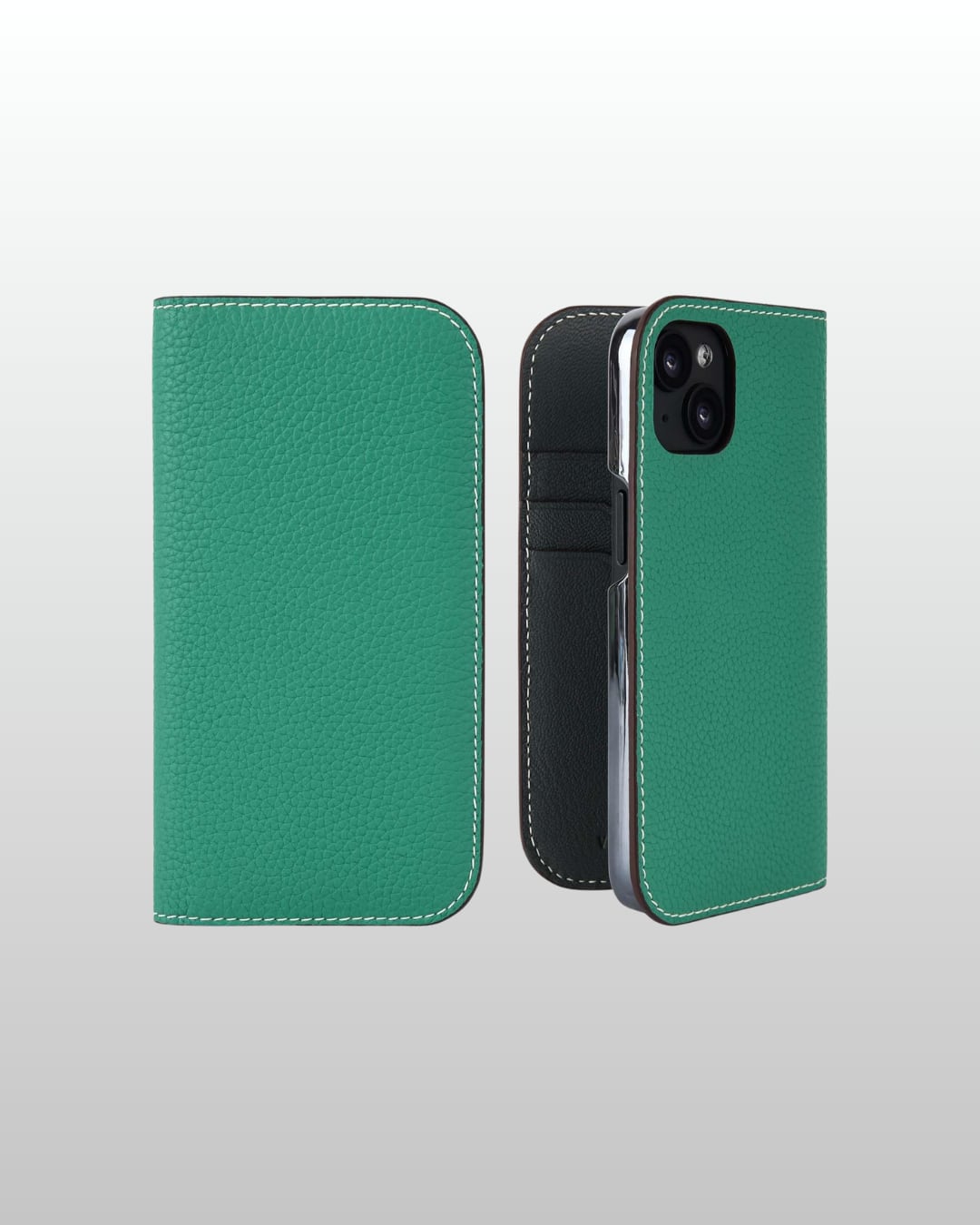 【iPhone15シリーズ】手帳型ケース トゴ ビリジアン・グリーン