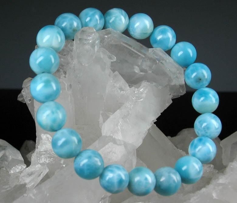 特選！極上のラリマー ブレスレット10mm☆D300 樹脂含浸処理なし