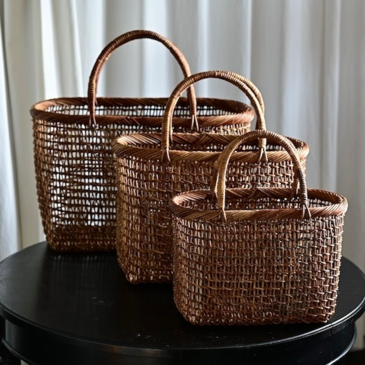 宮本工芸 あけび蔓 細目こだし編み 8寸