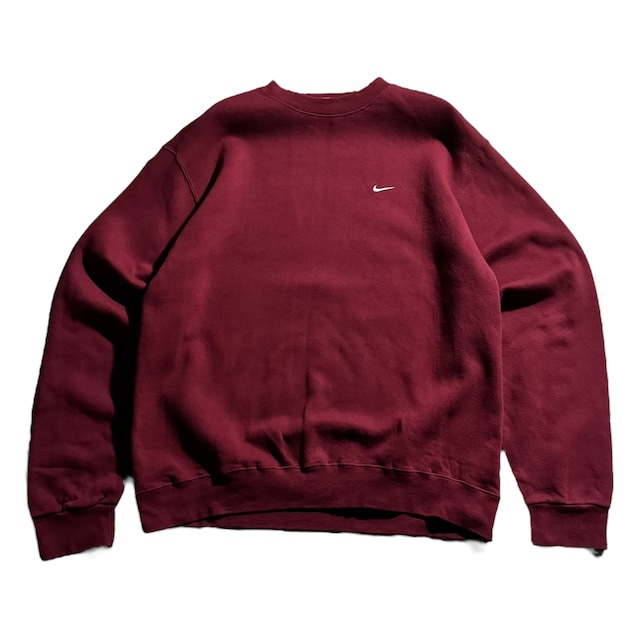 00's Nike embroidery Bordeaux sweat shirt