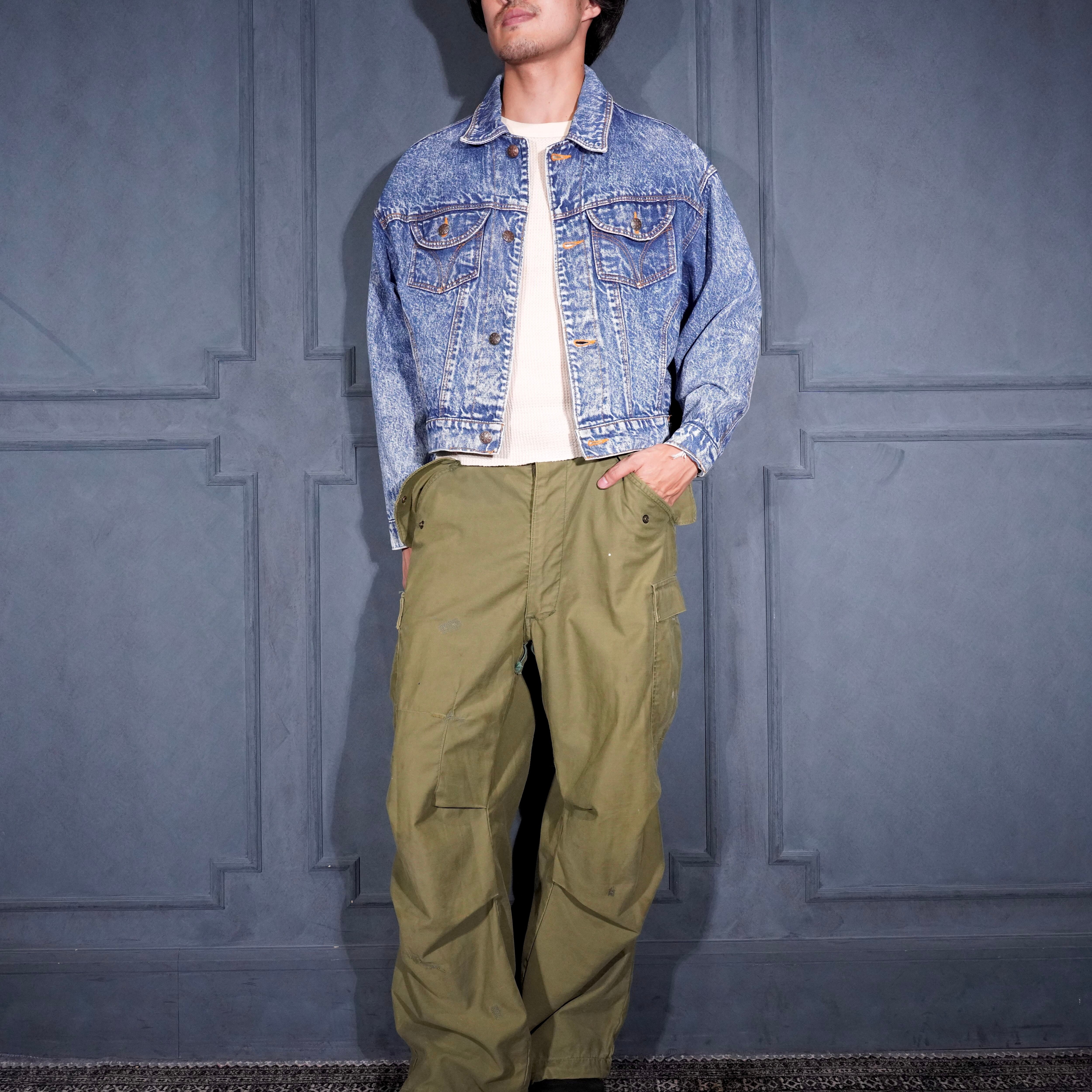 USA VINTAGE SHORT LENGTH DENIM TRACKER JACKET/アメリカ古着ショート