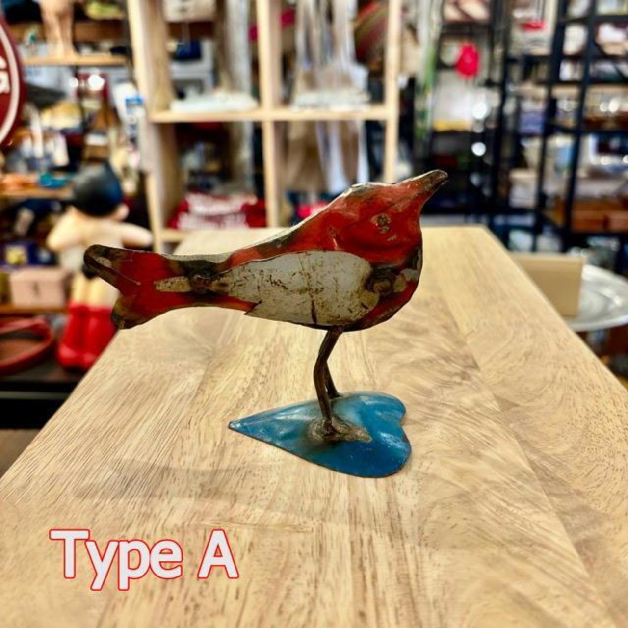 India Brocanto Iron Bird 2Type インド ブロカントアイアンバード 2種 置物 鳥 バード 雑貨 古道具 鉄製 アンティーク