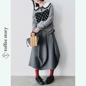 【3color】コロンとしたシルエットが◎:ふんわりランタンスカート i0431