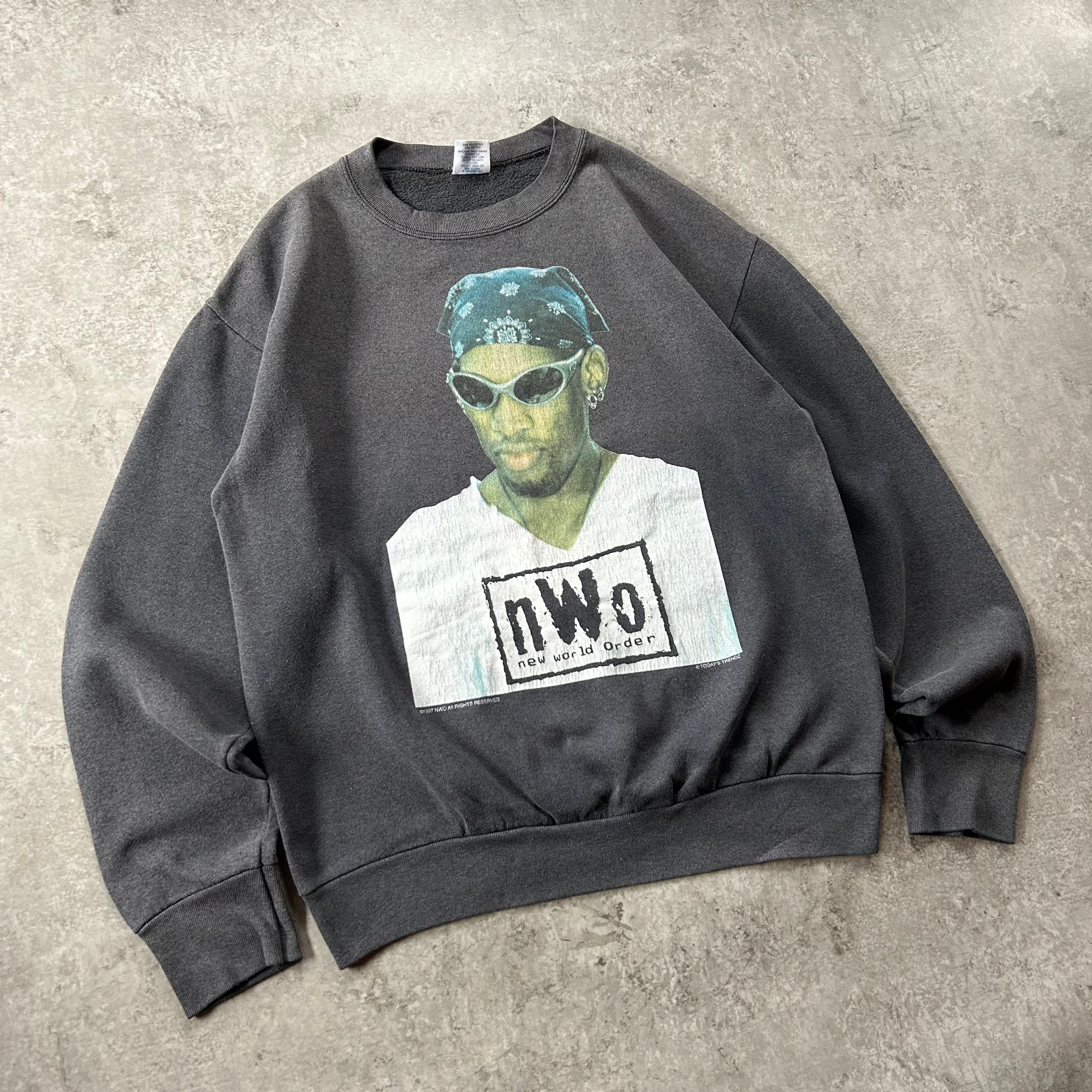nWo デニス・ロッドマン スウェット ブラック 90s デニスロッドマン スウェット USA製 ブラック L nWo WCW | 東京準備室