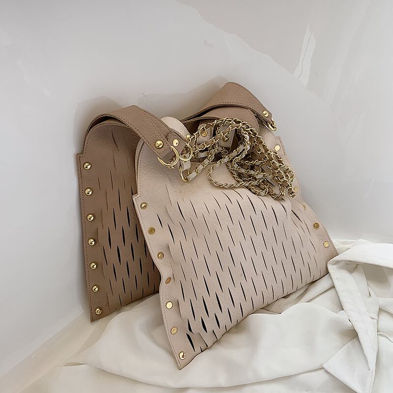 ビッグバッグレディースバッグ2020新作トレンディワイルド大容量チェーンショルダーバッグサマーネットレッドトートバッグ Tiancai_Wing_Bag6671381