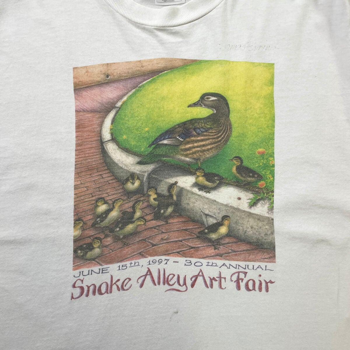 90年代 Snake Alley Art Fair カモ アニマル プリントTシャツ メンズXL