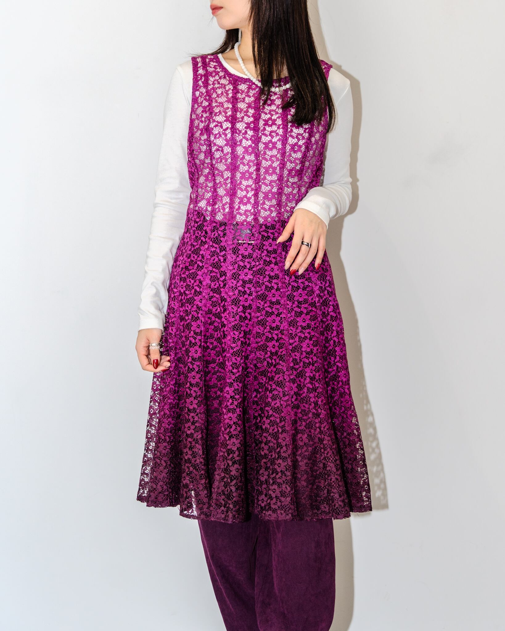 LACE ONE-PIECE / made in USA