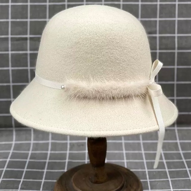 lady wool fur hat