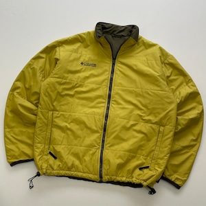 -USED- COLUMBIA REVERSIBLE JACKET -GOLDEN YELLOW,OLIVE- [L]