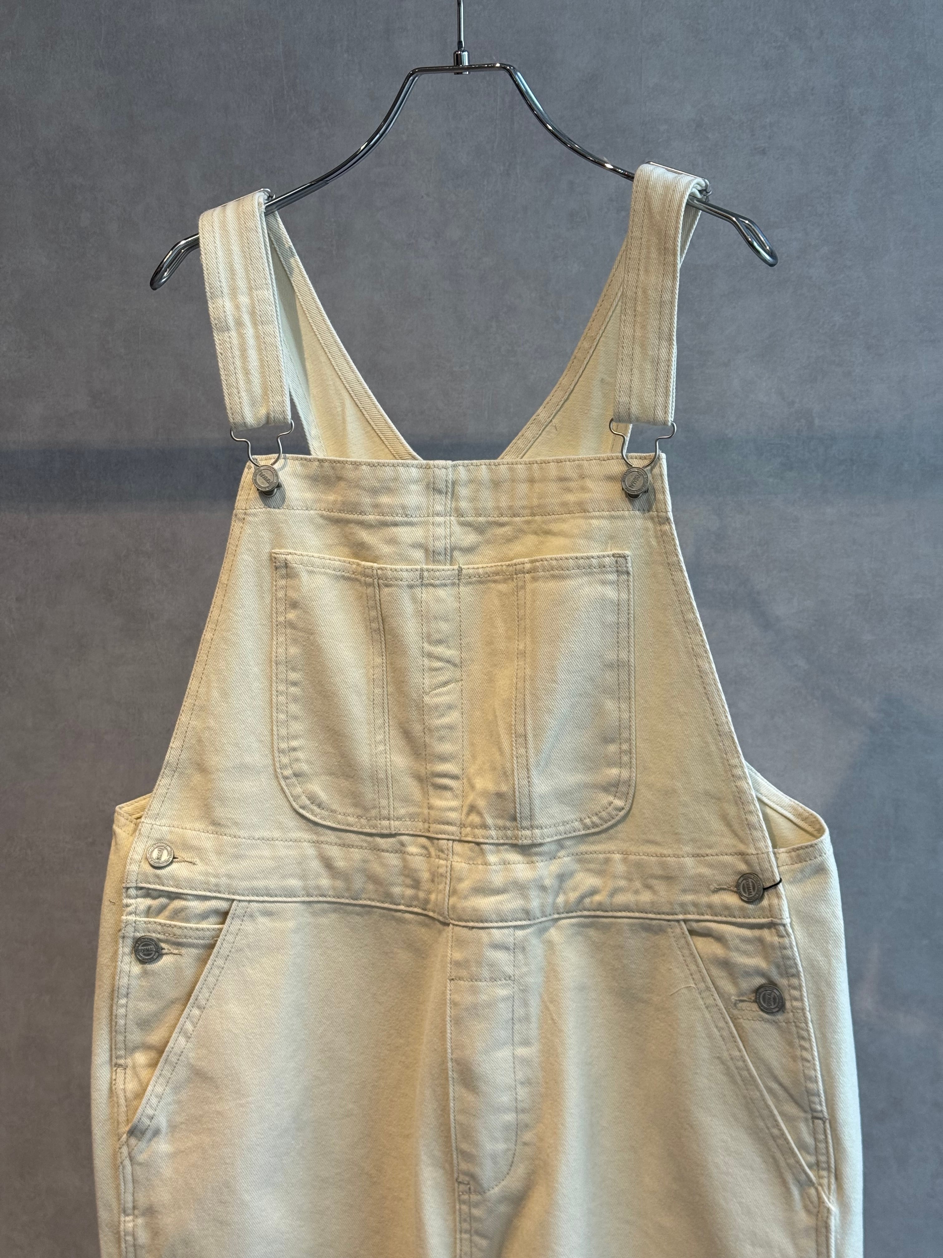 ivory denim salopette