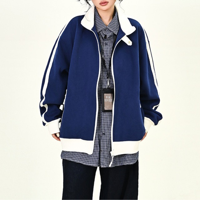 two-tone track jacket　バイカラートラックジャケット　J1222