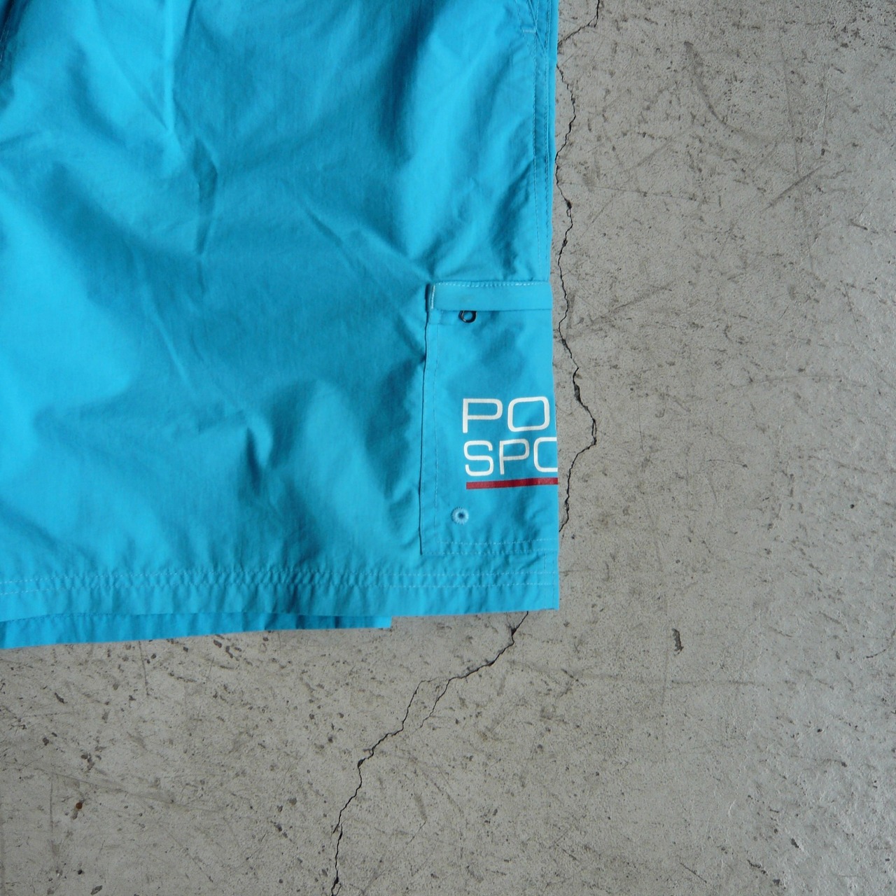 90s POLO SPORTS ナイロンショーツ 水色