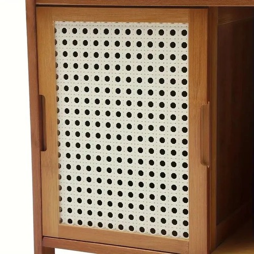 サイドテーブル ナイトスタンド 引き出し ラタン 引き戸付き 20インチ 竹製 ベッドサイドテーブル モダン ナイトスタンド 寝室用 チェスト キャビネット 寝室 リビングルーム用 ナチュラル ダークブラウン ライトブラウン 省スペース