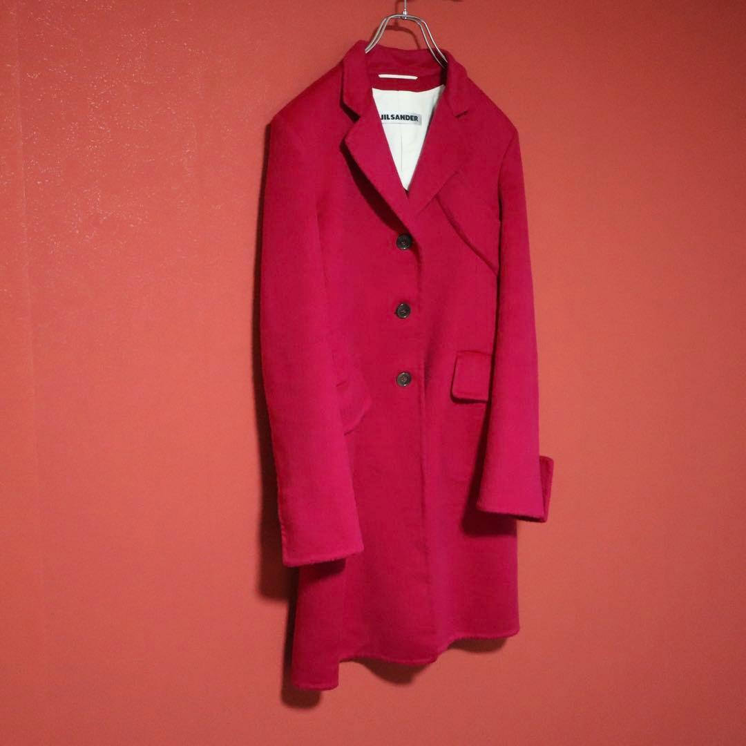 JIL SANDER(ジルサンダー) / アンゴラウールコート 赤 JIL SANDER(ジルサンダー) / アンゴラウールコート 赤