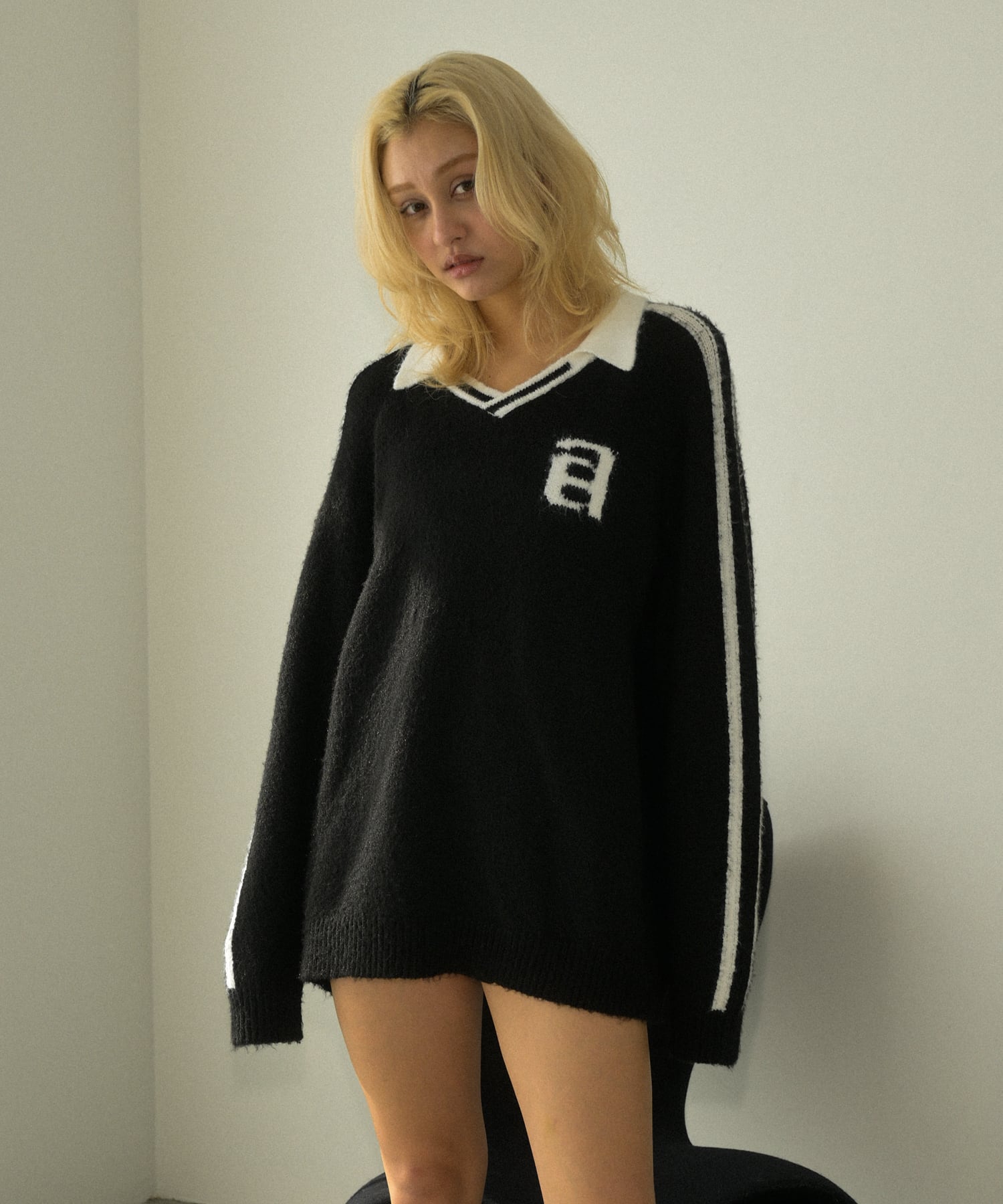 Side line uniform loose knit | ACLENT（アクレント）