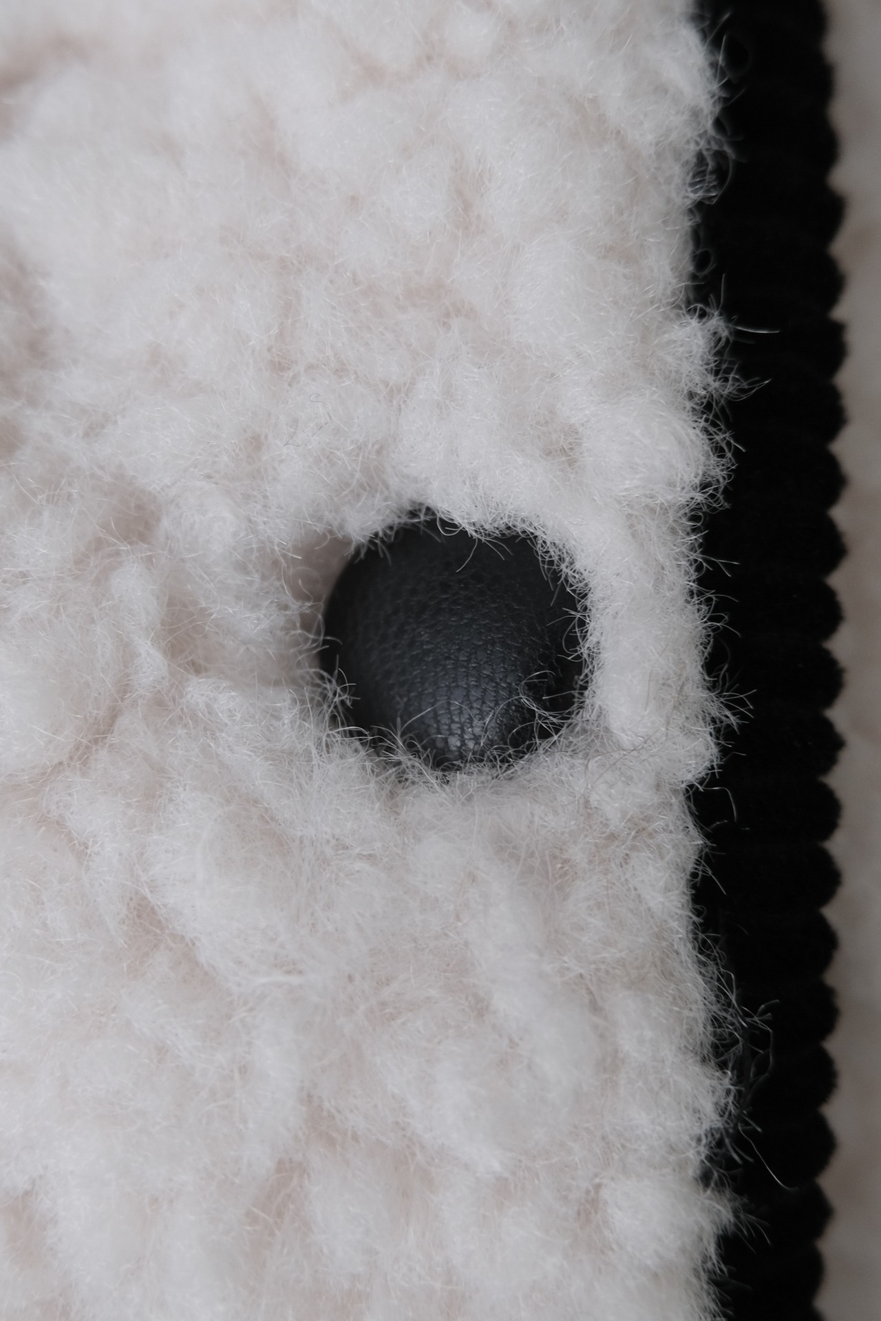 Contrast Boa ノーカラージャケット