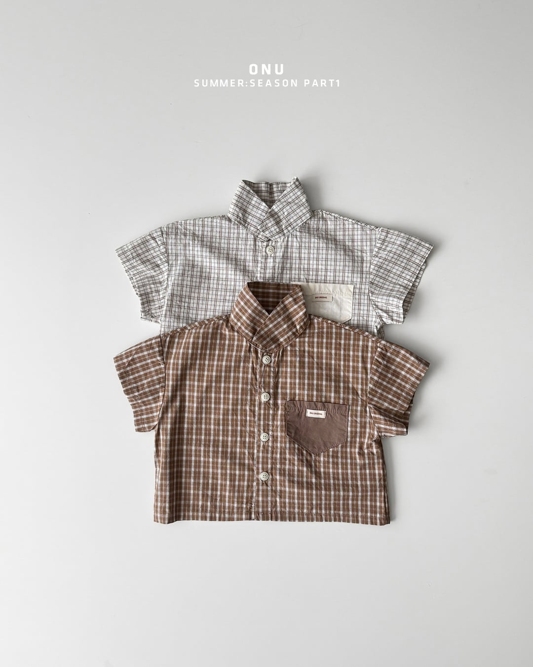 summer check shirt【onu】※5月中旬〜5月下旬発送予定