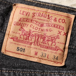 Mint 33×34 Levi’s 501-0658 93年 先染めブラックデニムパンツ リーバイス