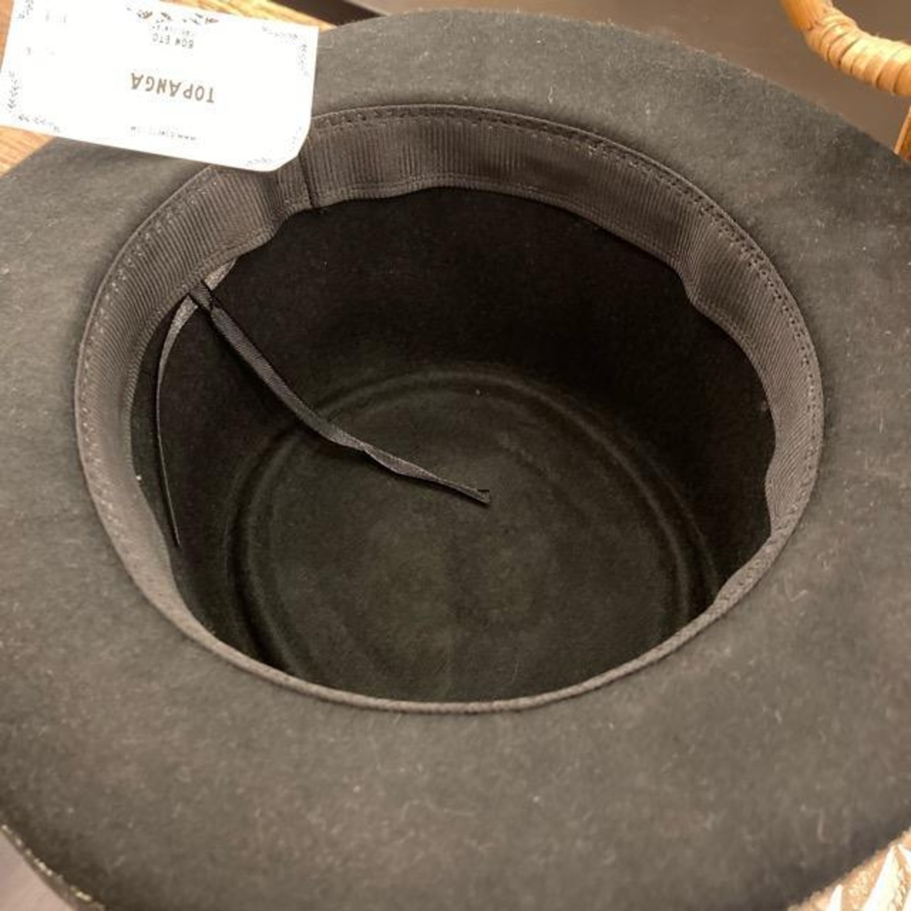 TOPANGA Accessory　羽根付ポークパイハット　ブラック