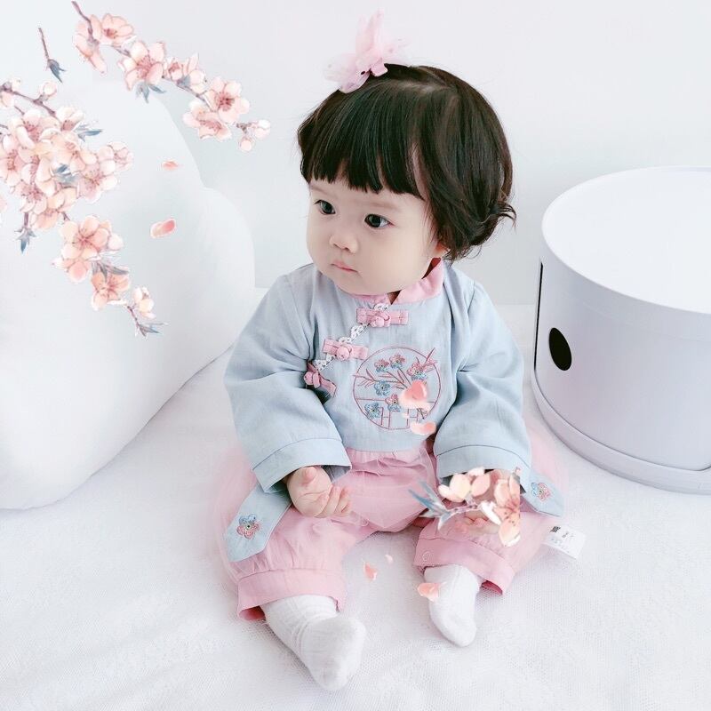 オータムロンパース オールインワン スタイルパッチワークエスニック レッド 刺繍 秋物 超面白いベビーショップ72073057967