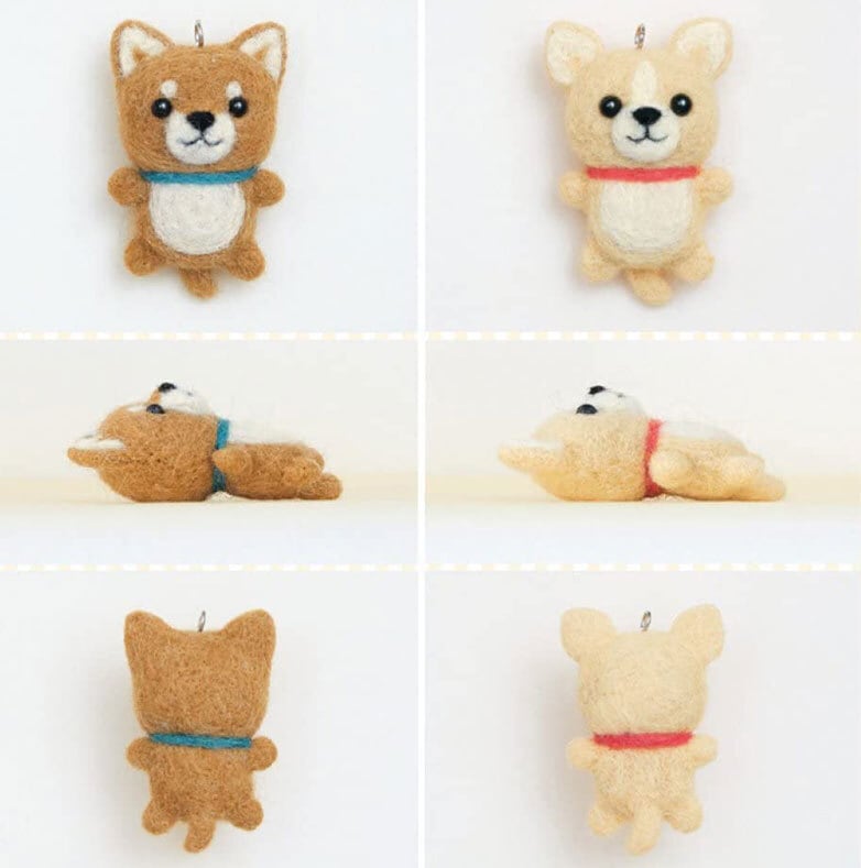 スターターセット付き チワワ 柴犬 ストラップ 手作りキット フェルト