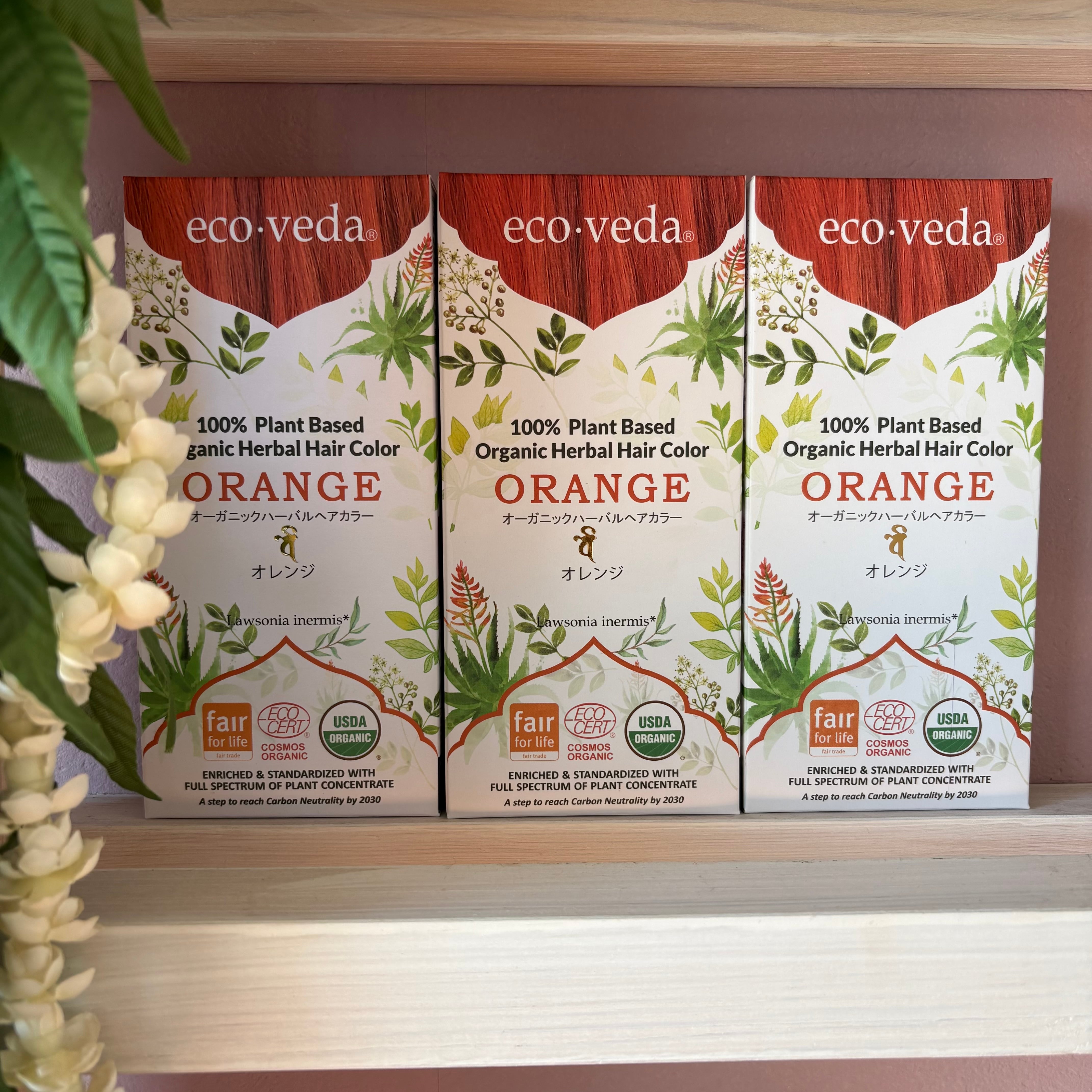 送料無料（3箱セット）ecoveda オーガニックハーバルヘアカラー