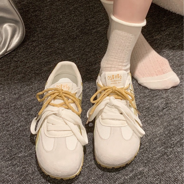 double lace line accent sneakers　ダブルレースラインアクセントスニーカー　J1770