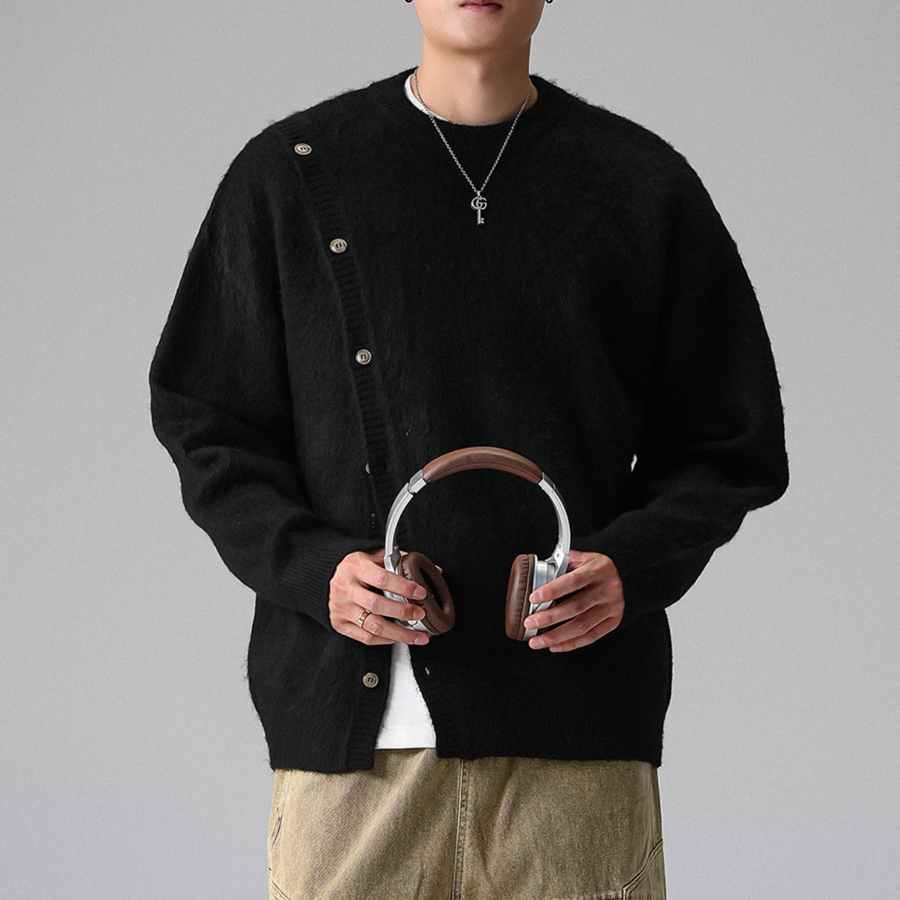 アシンメトリーデザインシャギーカーディガン　TB1762・画像7