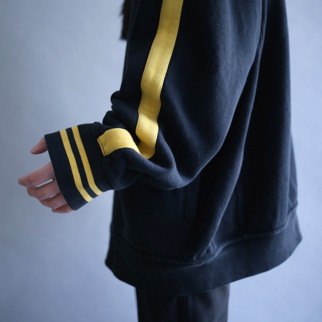 "Ralph Lauren" black × yellow XXL over silhouette track jacket