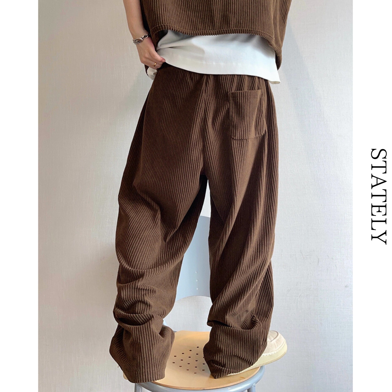 コーデュロイ Tie Wide Pants_B14・画像6