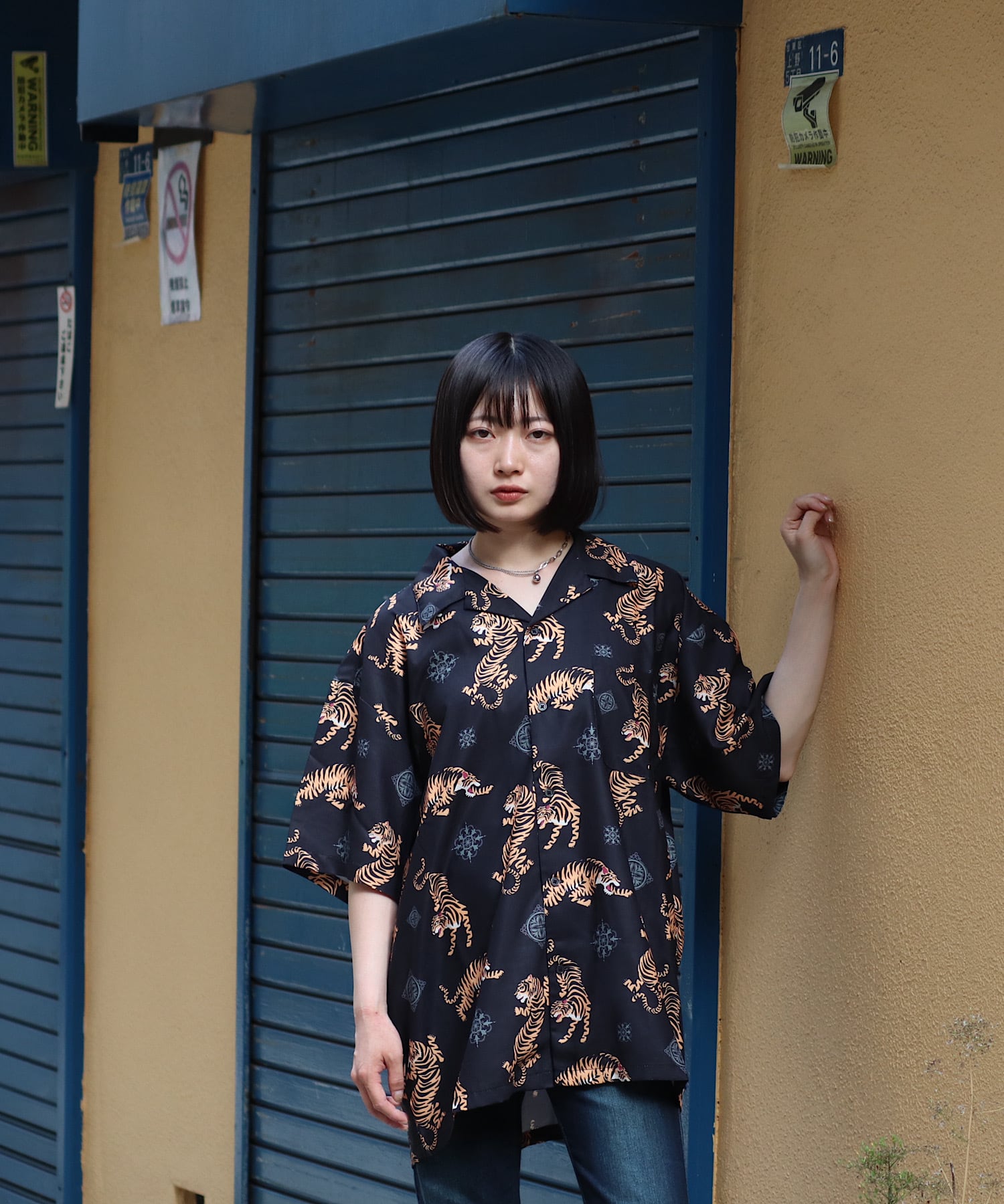 25aw T.T Open Collar Shirt 黒 15 新品未使用 25aw T.T Open Collar Shirt 黒 15 タグ付き未使用