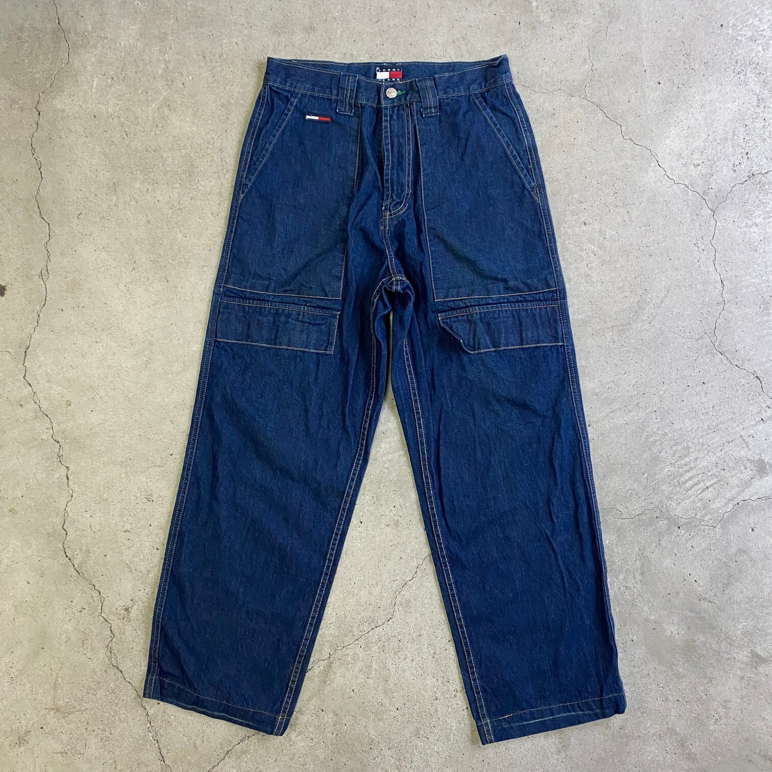 90年代 90s トミーヒルフィガー ワイド バギー デニム ペインター 