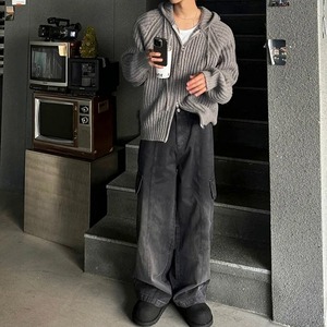 ルーズフィットニットパーカ　1253