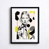 Ambition｜色彩で野心を描く抽象アートポスター｜モダン・北欧・ホテルライクに合う存在感あるインテリア額縁付きA4ポスター