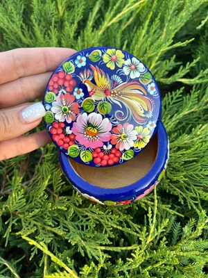 ペトリキウカ塗り　ジュエリーボックス（ホメンコ作）ウクライナ製